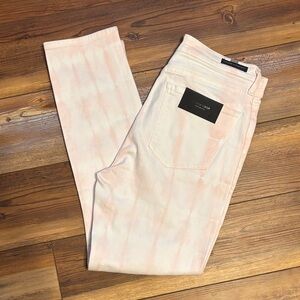 Citizens Of Humanity Light Pink Tie-Dye Ankle Jeans